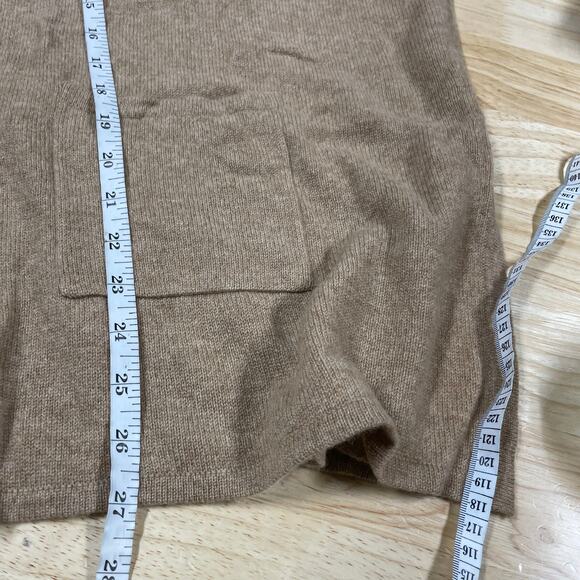 Phenix NWT 100% Cashmere Jersey Wrap Shawl Cardigan Sweater Camel Pocket Size OS - Picture 8 of 8